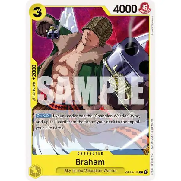 One Piece Trading Card Game Adventure on Kami's Island Common Braham OP15-110