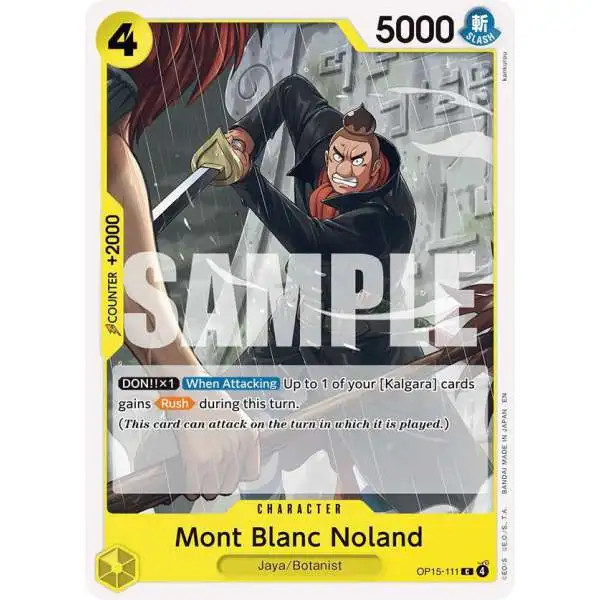One Piece Trading Card Game Adventure on Kami's Island Common Mont Blanc Noland OP15-111