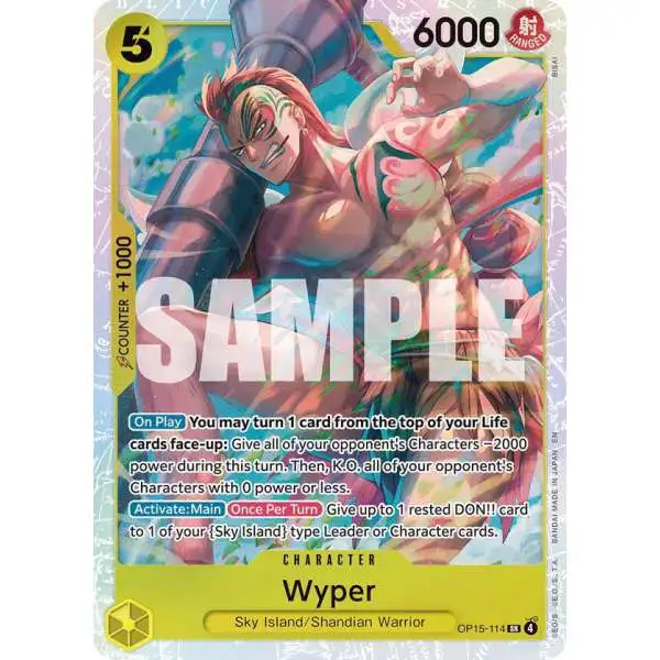 One Piece Trading Card Game Adventure on Kami's Island Super Rare Wyper OP15-114