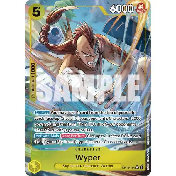 One Piece Trading Card Game Adventure on Kami's Island Super Rare Wyper OP15-114 [Alternate Art]