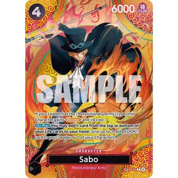 One Piece Trading Card Game Adventure on Kami's Island Promo Sabo P-105 [SP]