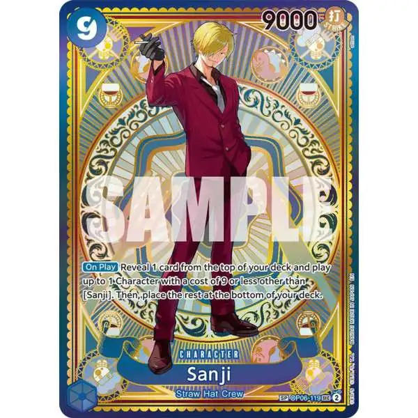 One Piece Trading Card Game A Fist of Divine Speed Secret Rare Sanji OP06-119 [SP]