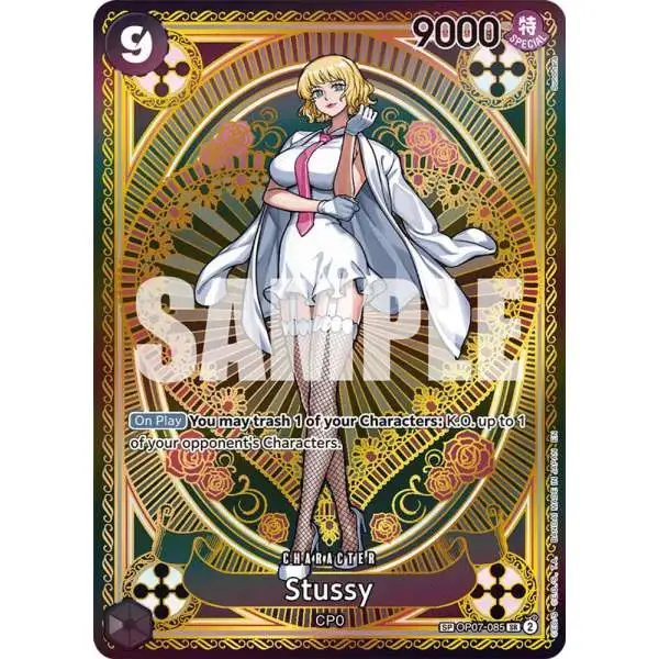 One Piece Trading Card Game A Fist of Divine Speed Super Rare Stussy OP07-085 [SP]