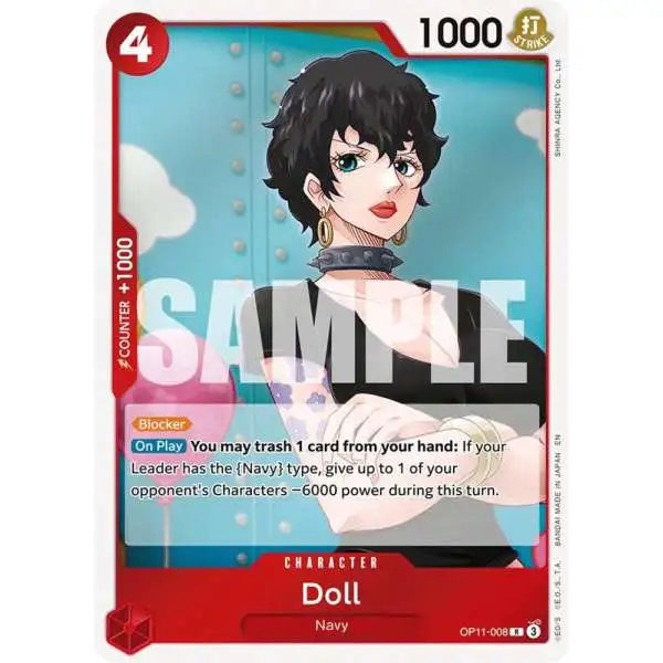 One Piece Trading Card Game A Fist of Divine Speed Rare Doll OP11-008