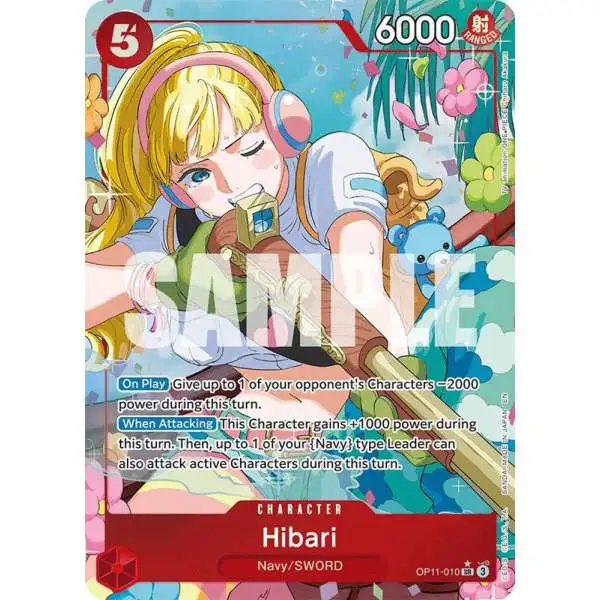 One Piece Trading Card Game A Fist of Divine Speed Super Rare Hibari OP11-010 [Alternate Art]