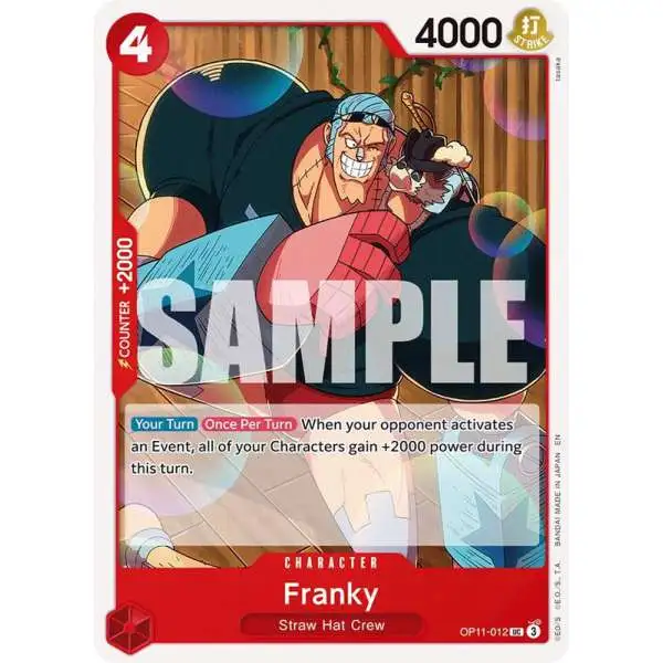 One Piece Trading Card Game A Fist of Divine Speed Uncommon Franky OP11-012