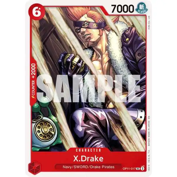 One Piece Trading Card Game A Fist of Divine Speed Uncommon X.Drake OP11-017