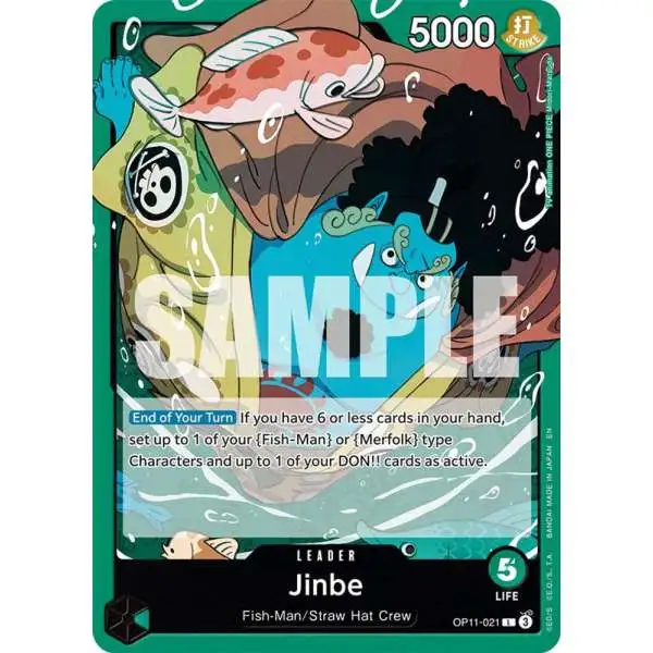 One Piece Trading Card Game A Fist of Divine Speed Leader Jinbe OP11-021