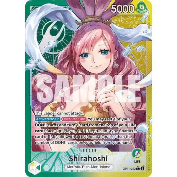 One Piece Trading Card Game A Fist of Divine Speed Leader Shirahoshi OP11-022 [Alternate Art]