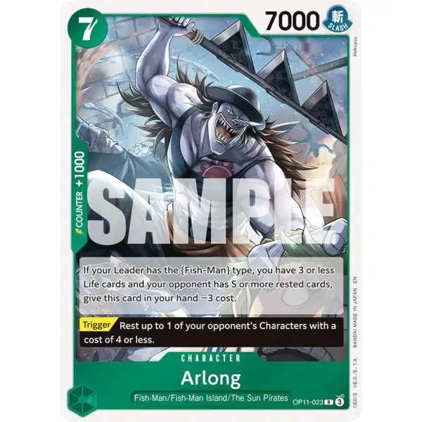 One Piece Trading Card Game A Fist of Divine Speed Rare Arlong OP11-023