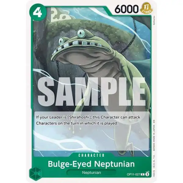 One Piece Trading Card Game A Fist of Divine Speed Common Bulge-Eyed Neptunian OP11-027