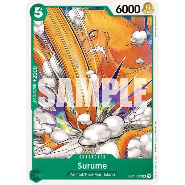One Piece Trading Card Game A Fist of Divine Speed Uncommon Surume OP11-032