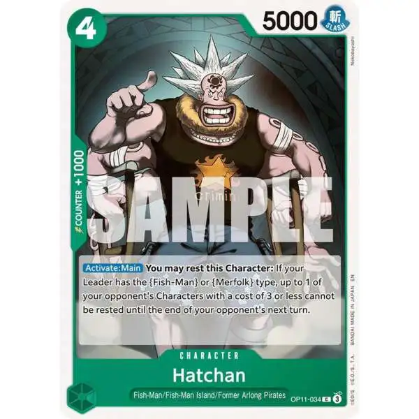 One Piece Trading Card Game A Fist of Divine Speed Common Hatchan OP11-034