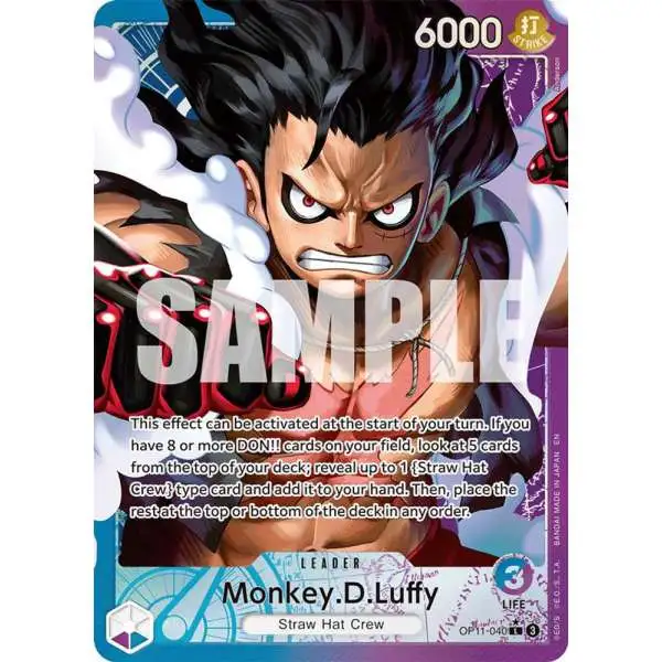 One Piece Trading Card Game A Fist of Divine Speed Leader Monkey.D.Luffy OP11-040 [Alternate Art]