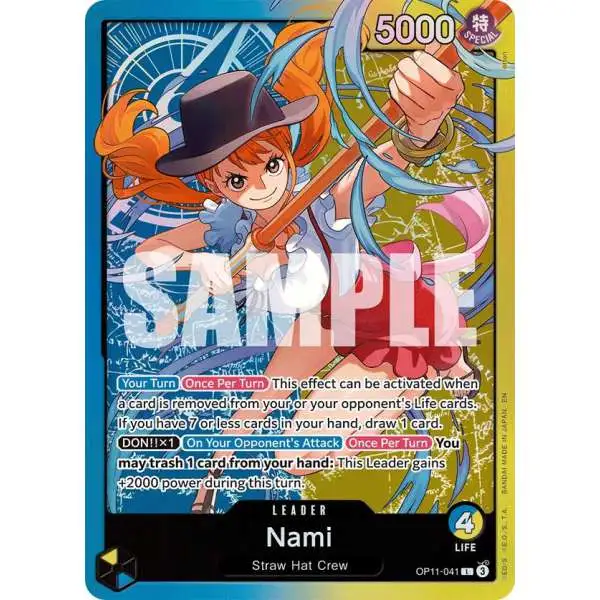 One Piece Trading Card Game Learn Together Leader Nami OP11-041 [Alternate Art]