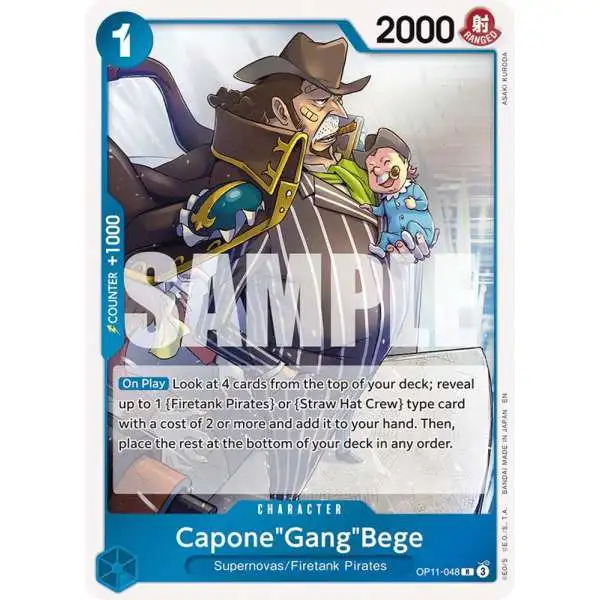 One Piece Trading Card Game A Fist of Divine Speed Rare CaponeGangBege OP11-048