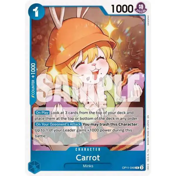 One Piece Trading Card Game A Fist of Divine Speed Rare Carrot OP11-049