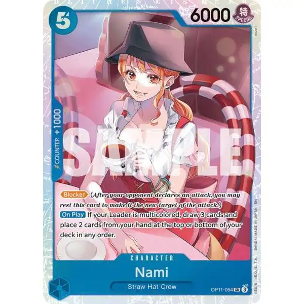 One Piece Trading Card Game A Fist of Divine Speed Super Rare Nami OP11-054