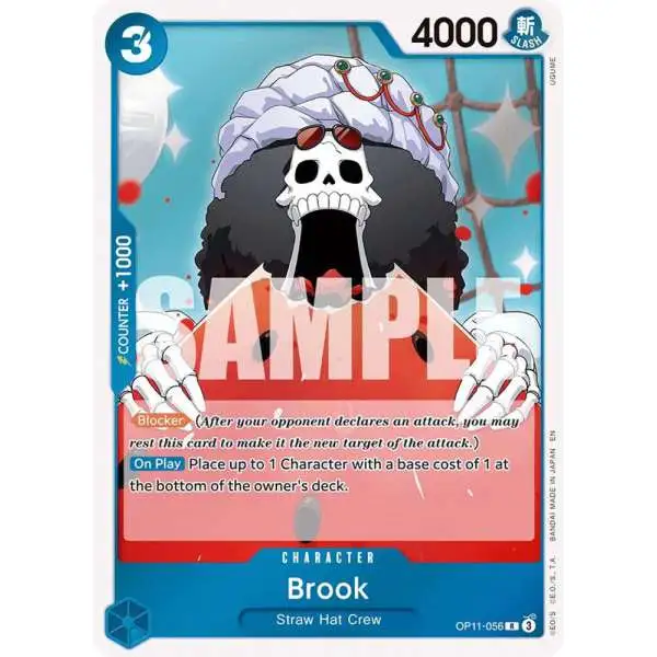 One Piece Trading Card Game A Fist of Divine Speed Rare Brook OP11-056