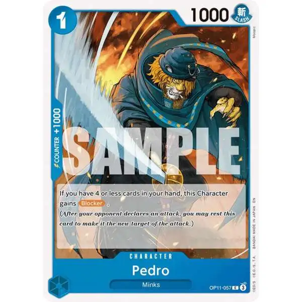 One Piece Trading Card Game A Fist of Divine Speed Common Pedro OP11-057