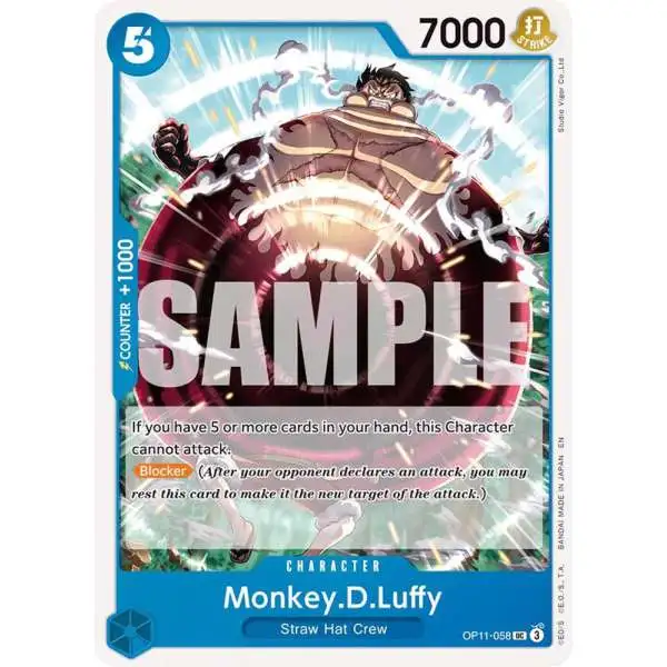 One Piece Trading Card Game A Fist of Divine Speed Uncommon Monkey.D.Luffy OP11-058