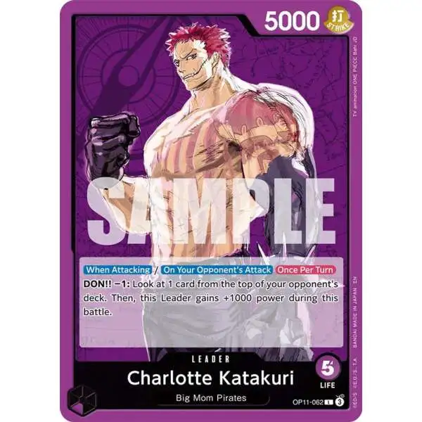One Piece Trading Card Game A Fist of Divine Speed Leader Charlotte Katakuri OP11-062
