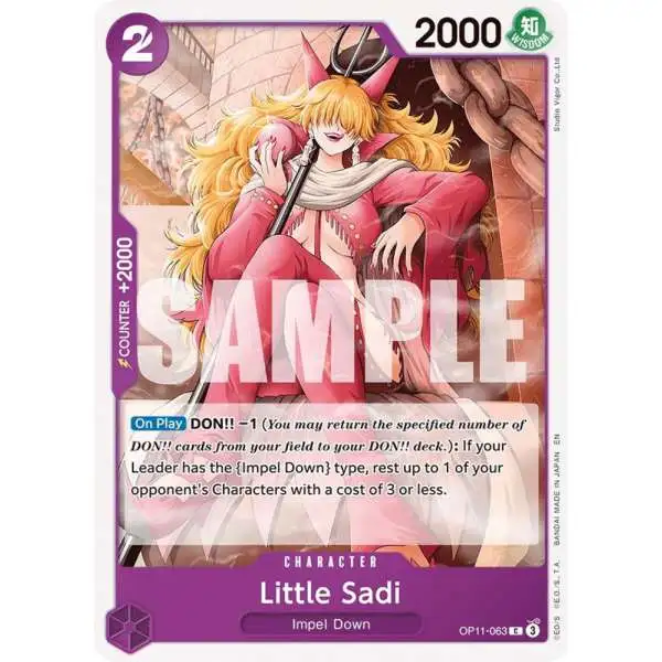 One Piece Trading Card Game A Fist of Divine Speed Common Little Sadi OP11-063