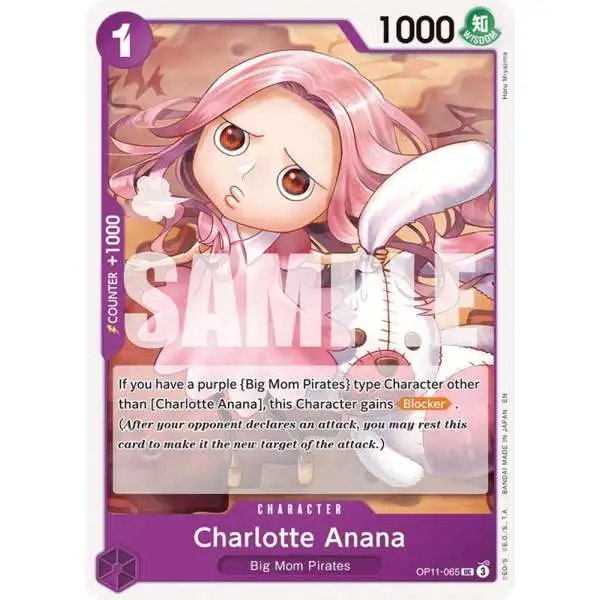 One Piece Trading Card Game A Fist of Divine Speed Uncommon Charlotte Anana OP11-065