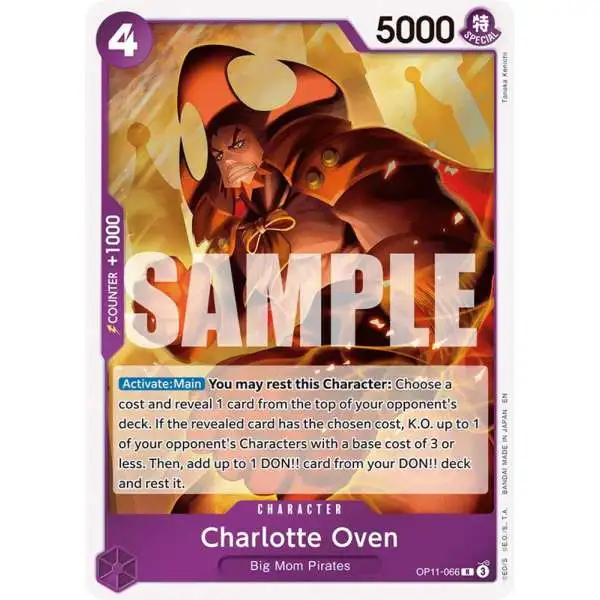 One Piece Trading Card Game A Fist of Divine Speed Rare Charlotte Oven OP11-066