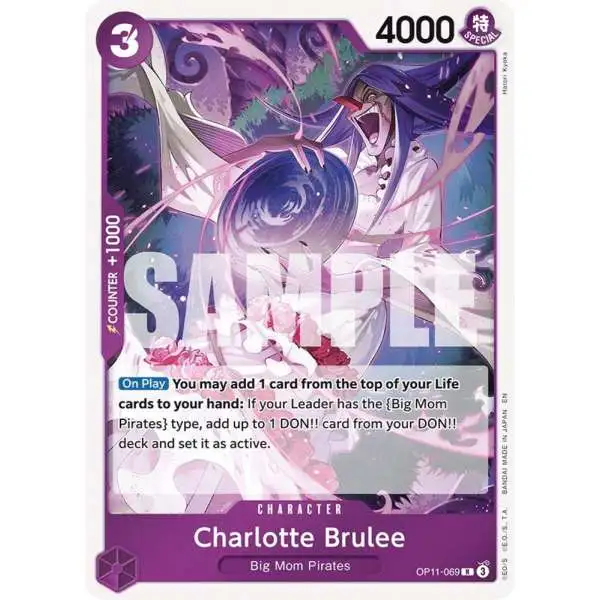 One Piece Trading Card Game A Fist of Divine Speed Rare Charlotte Brulee OP11-069