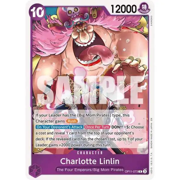 One Piece Trading Card Game A Fist of Divine Speed Rare Charlotte Linlin OP11-073