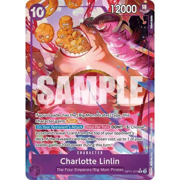 One Piece Trading Card Game A Fist of Divine Speed Rare Charlotte Linlin OP11-073 [Alternate Art]