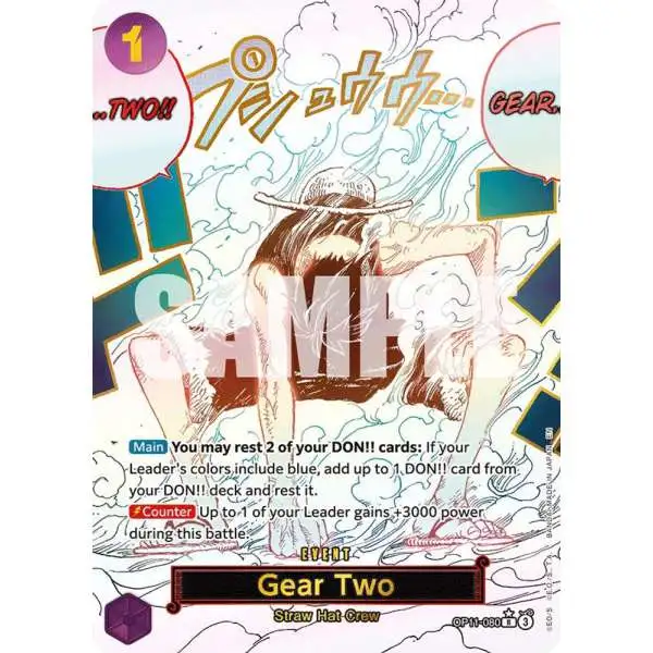 One Piece Trading Card Game A Fist of Divine Speed Rare Gear Two OP11-080 [Alternate Art]