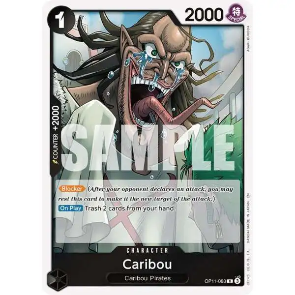 One Piece Trading Card Game A Fist of Divine Speed Rare Caribou OP11-083