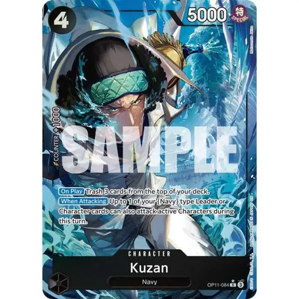 One Piece Trading Card Game A Fist of Divine Speed Rare Kuzan OP11-084 [Alternate Art]