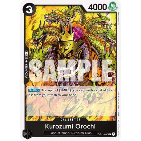 One Piece Trading Card Game A Fist of Divine Speed Common Kurozumi Orochi OP11-085