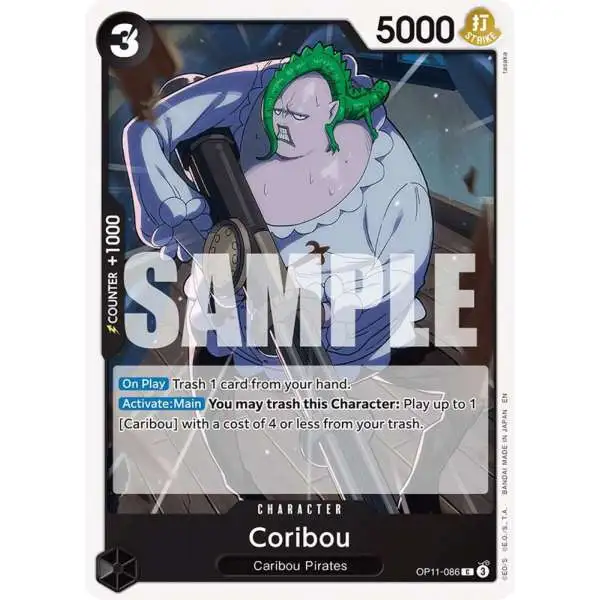 One Piece Trading Card Game A Fist of Divine Speed Common Coribou OP11-086