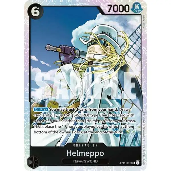 One Piece Trading Card Game A Fist of Divine Speed Super Rare Helmeppo OP11-092