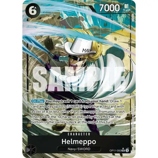 One Piece Trading Card Game A Fist of Divine Speed Super Rare Helmeppo OP11-092 [Alternate Art]