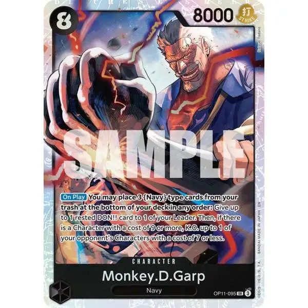 One Piece Trading Card Game A Fist of Divine Speed Super Rare Monkey.D.Garp OP11-095