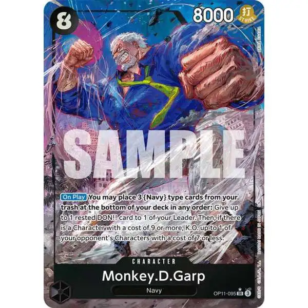One Piece Trading Card Game A Fist of Divine Speed Super Rare Monkey.D.Garp OP11-095 [Alternate Art]
