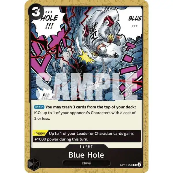One Piece Trading Card Game A Fist of Divine Speed Common Blue Hole OP11-098