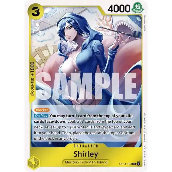One Piece Trading Card Game A Fist of Divine Speed Rare Shirley OP11-104