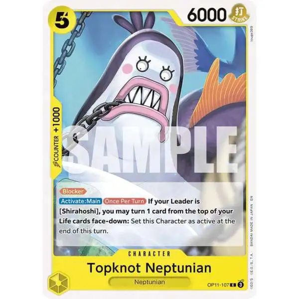 One Piece Trading Card Game A Fist of Divine Speed Common Topknot Neptunian OP11-107