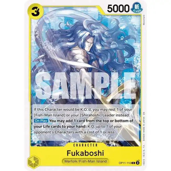 One Piece Trading Card Game A Fist of Divine Speed Common Fukaboshi OP11-110