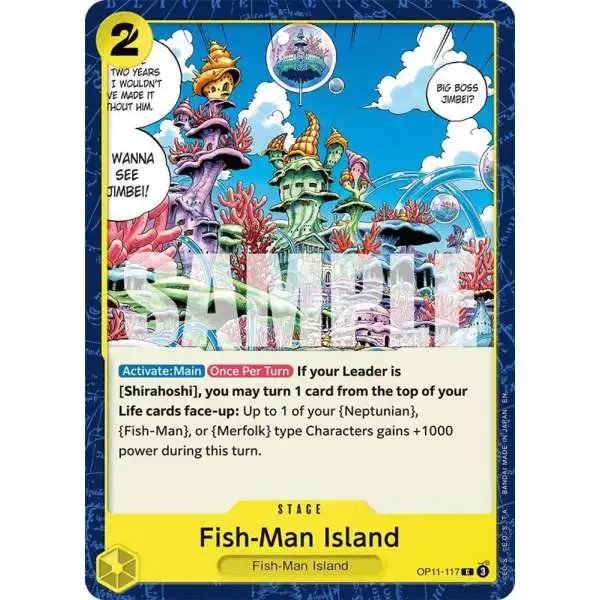 One Piece Trading Card Game A Fist of Divine Speed Common Fish-Man Island OP11-117