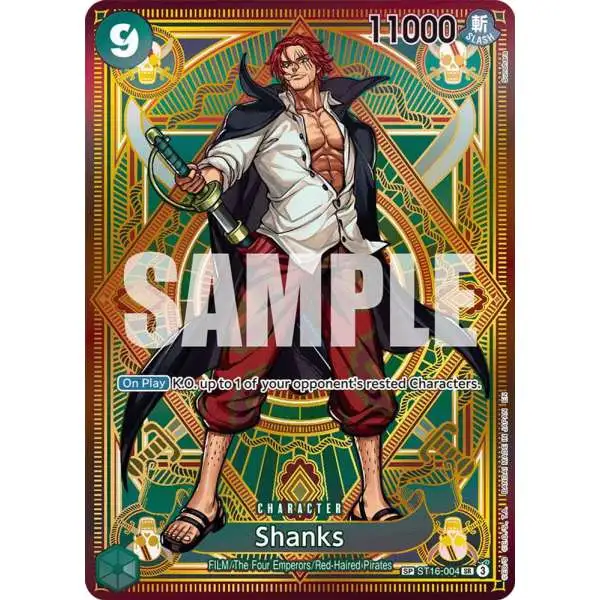 One Piece Trading Card Game A Fist of Divine Speed Super Rare Shanks ST16-004 [SP]
