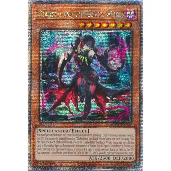 YuGiOh Trading Card Game Age of Overlord Quarter Century Secret Rare Diabellstar the Black Witch AGOV-EN006