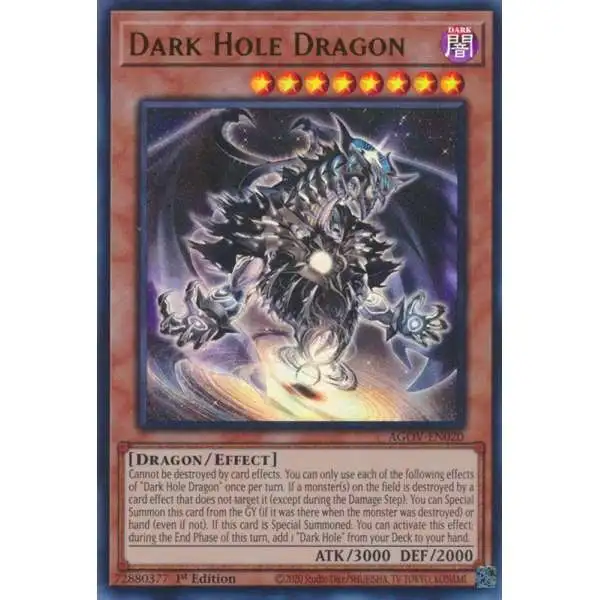 YuGiOh Trading Card Game Age of Overlord Ultra Rare Dark Hole Dragon AGOV-EN020