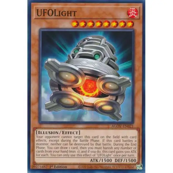 YuGiOh Trading Card Game Age of Overlord Common UFOLight AGOV-EN021